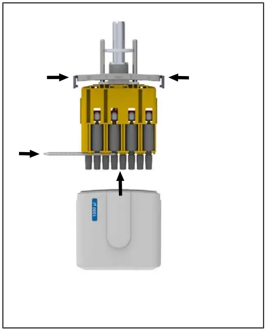 brand liquid handling station - Assembling the pipetting unit