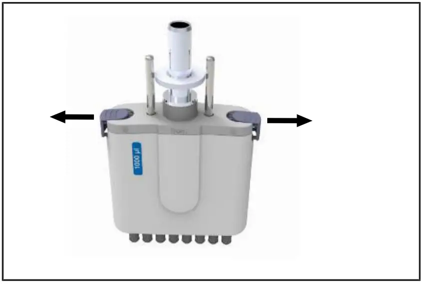 brand liquid handling station - Remove housing of the liquid end