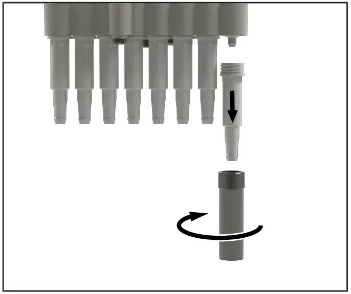 brand liquid handling station - Unscrew the shaft