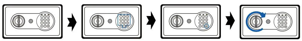 ANKARO ANK EZ II Ssafe Basic Electronic Safe User Manual - Open the safe