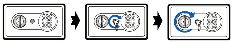 ANKARO ANK EZ II Ssafe Basic Electronic Safe User Manual - Opening the safe with the emergency key