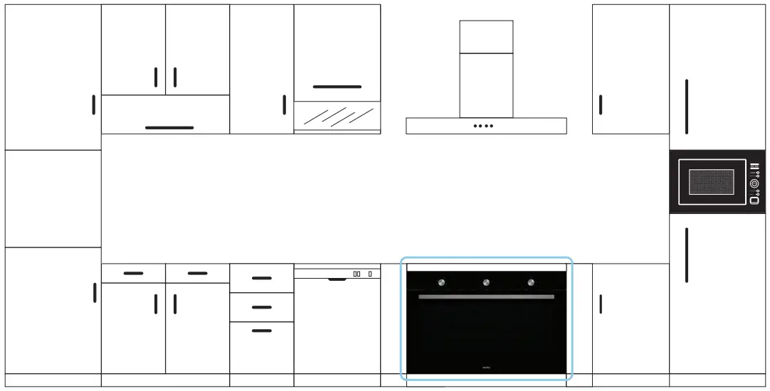 esatto EO9060XL9M Built In Oven - MOUNTING UNDER COUNTER
