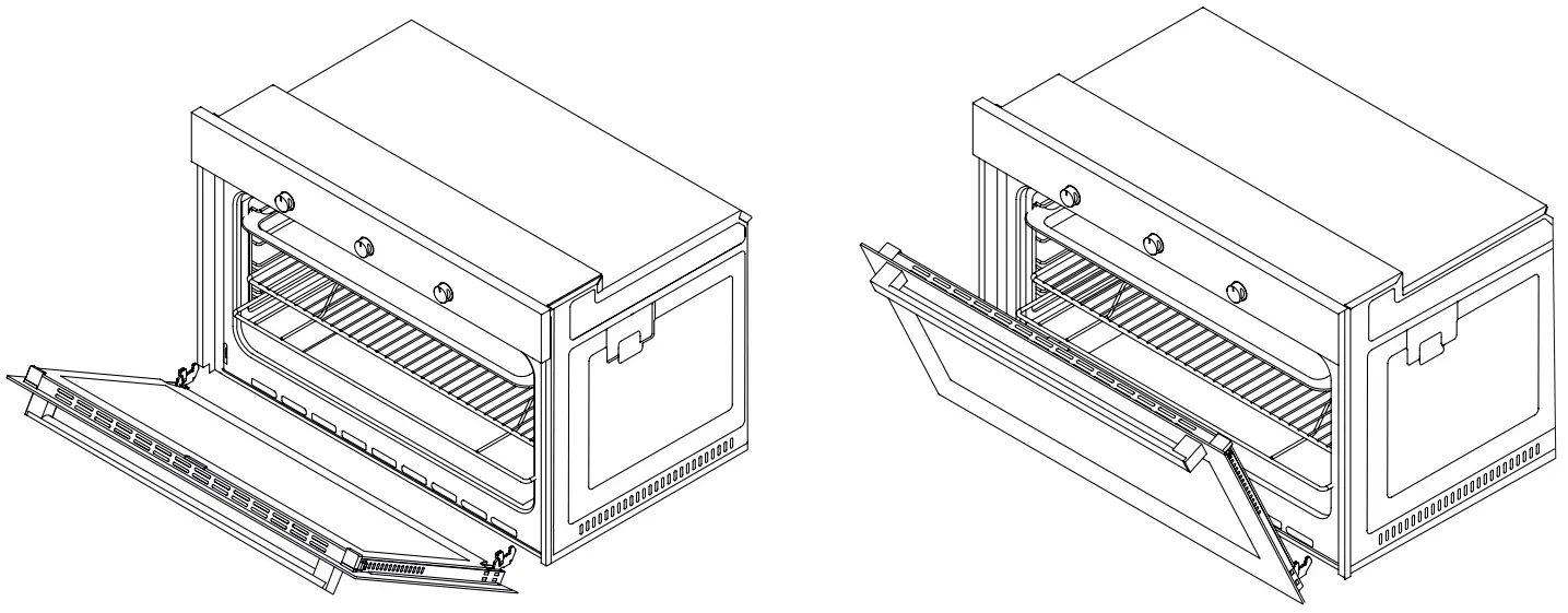 esatto EO9060XL9M Built In Oven - REMOVING THE OVEN DOOR