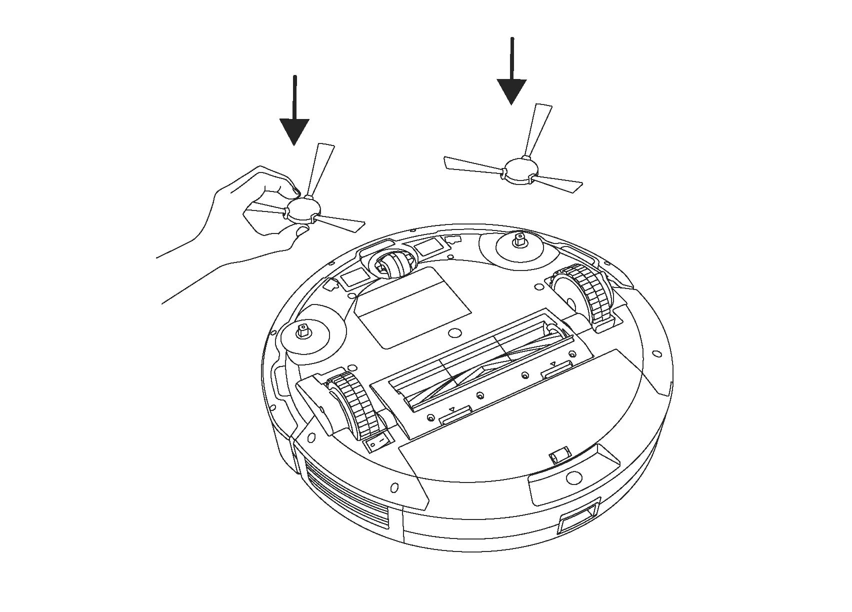 Install the side brushes