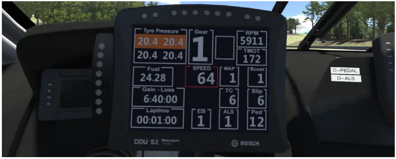 Dash display digital