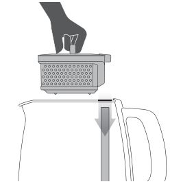 sage BTM800 The Tea Maker - Use the provided tea scoop to fill the basket with tea leaves