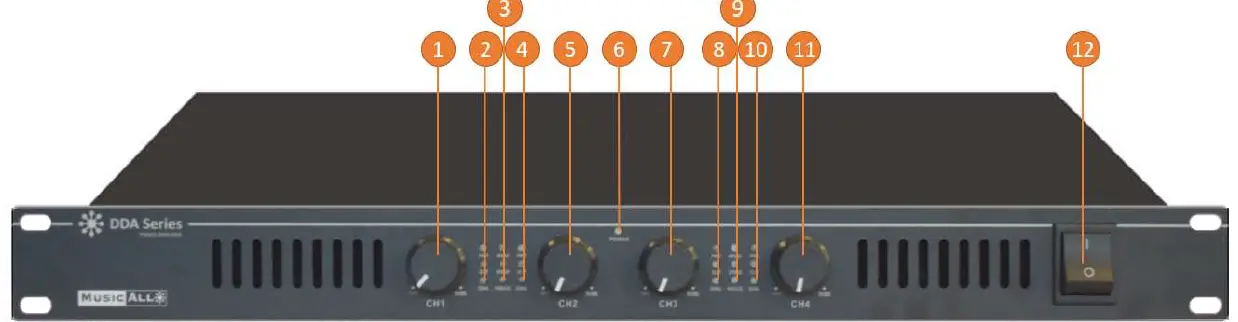 DATEQ DDA-2300 Class-D Power Amplifier 4