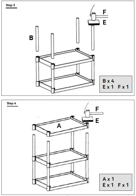 VEVOR B0BTCV3YPG Utility Service Cart 3