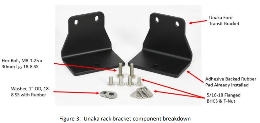 UNAKA-Ford-Transit-8020-Roof-Rack-Bracket-fig-2