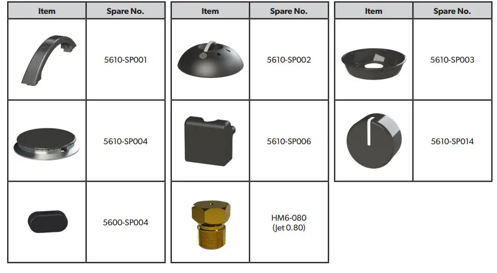 CADAC 5610 Citi Chef 40 Portable 4 Piece Camping BBQ System - Spares