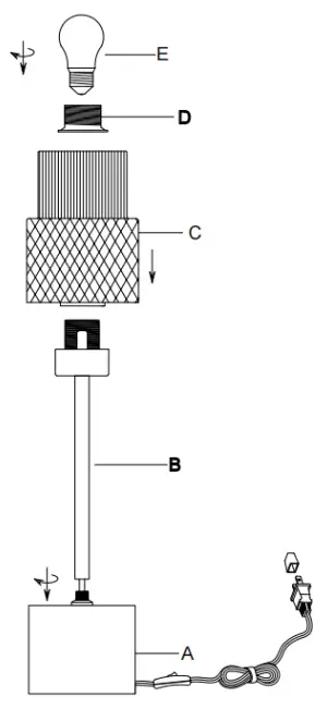 River OF GOODS 20661 Brushed Gold-Colored Table Lamp - electric