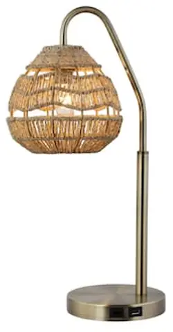 River OF GOODS 20661 Brushed Gold-Colored Table Lamp