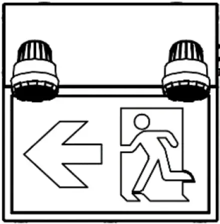 Simply Retrofits Remote Capable Steel Emergency Light and Running Man Combo - package contents