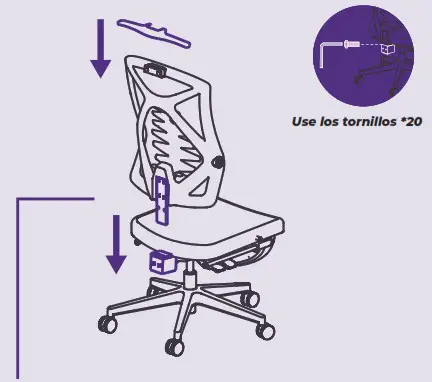 MUNFROST NOVA Silla Gamer - installation guide 3