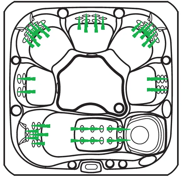 WS-292D WS-692D Freeport 6 Person 52 Jet Lounger Hot Tub with Bluetooth 4