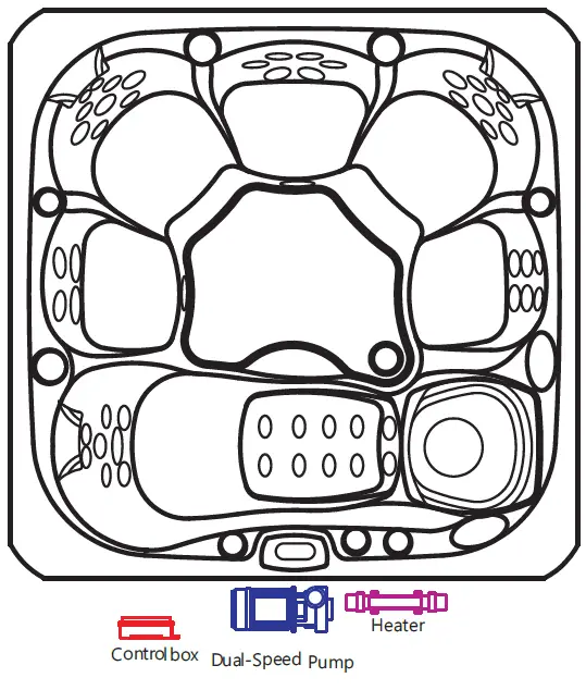 WS-292D WS-692D Freeport 6 Person 52 Jet Lounger Hot Tub with Bluetooth 5