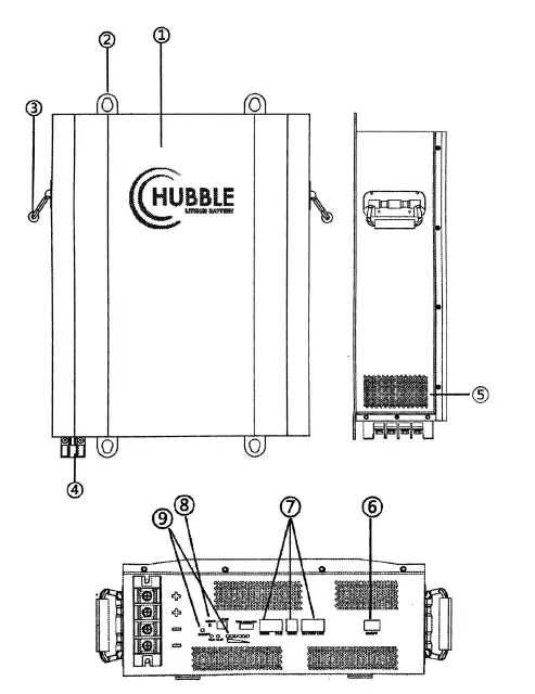 HUBBLE-LITHIUM -AM-2-Revision-2 5.5KWh 51Volt-Lithium-Battery-fig-2