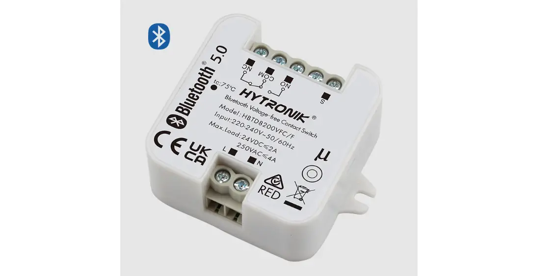 Hytronik Hbtd8200vfc-f Bluetooth Voltage Free Contact Switch Owner's Manual