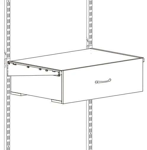 EVERBILT-1007-775-352-1-Tier-Wood-Closet-Organization-Shelving-Unit Drawer-Kit-FIG-1