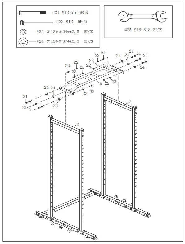 SUNNY SF-XF9925 Power Zone Strength Rack - ASSEMBLY 3