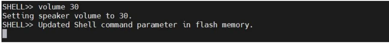 Setting speaker volume to 30