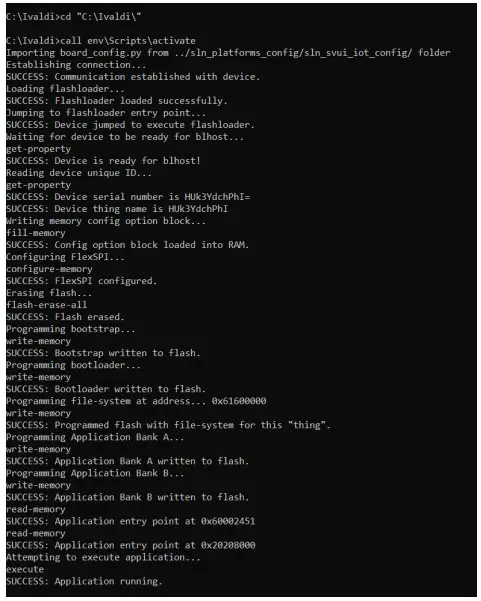 Initial update output