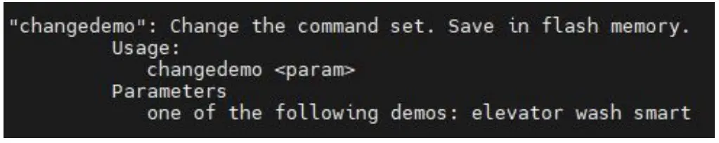 Demo selection command