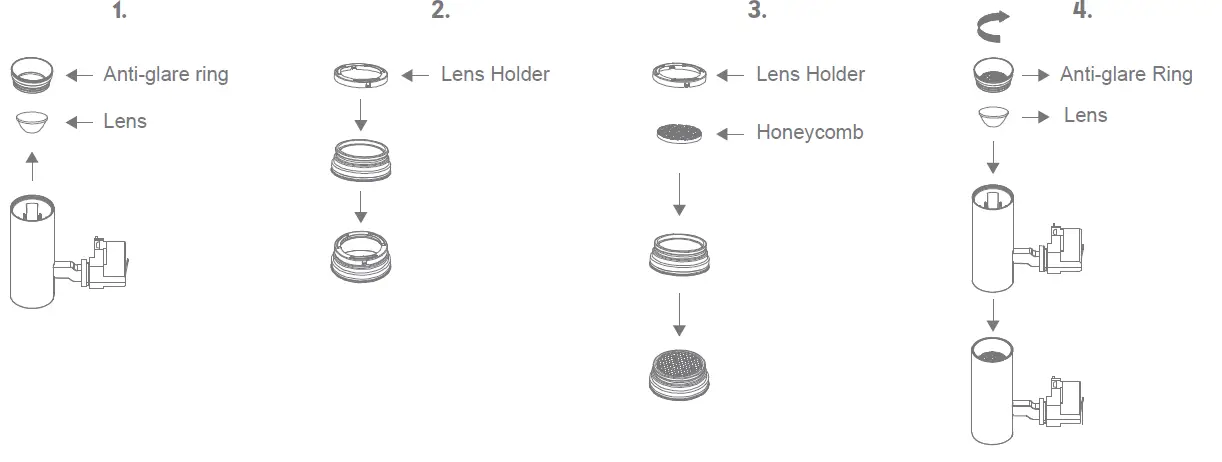 DOMUS-Lighting-THOR-25-LED-3-Circuit-Slim-Track-Mounted-Head-Spot-Light-FIG-3