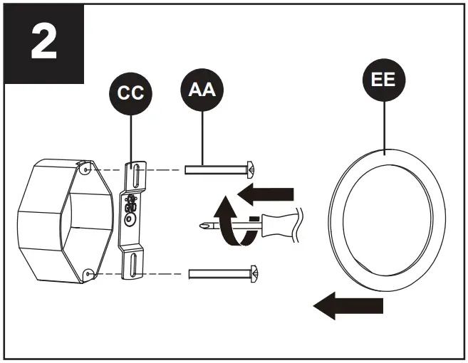 LUTEC 7635202412 Motion Activated Floodlight - mounting plate