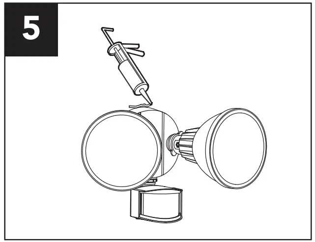 LUTEC 7635202412 Motion Activated Floodlight - mounting the fixture