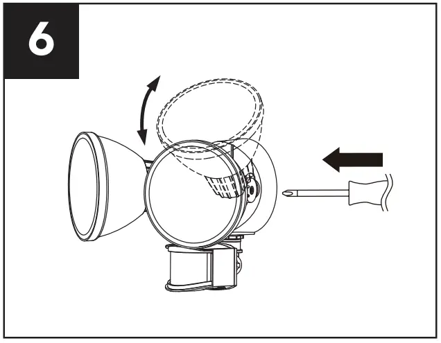 LUTEC 7635202412 Motion Activated Floodlight - screws