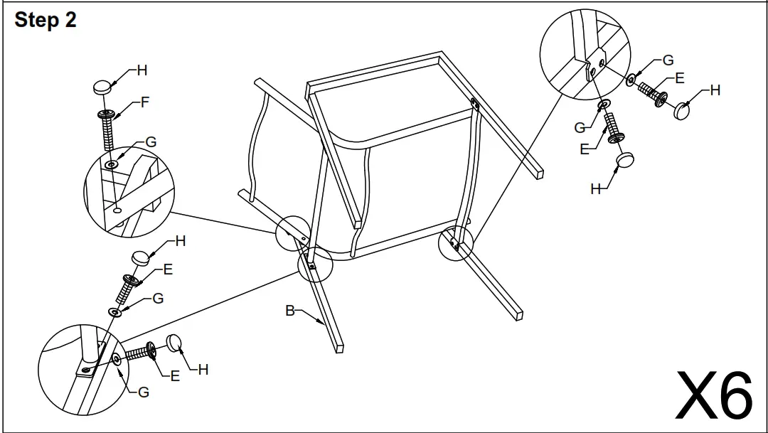 Kmart 43162116 7 Piece Dining Set - Step 4