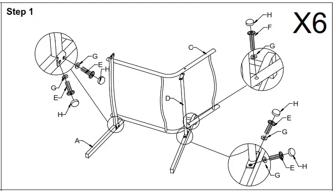 Kmart 43162116 7 Piece Dining Set - Step 7