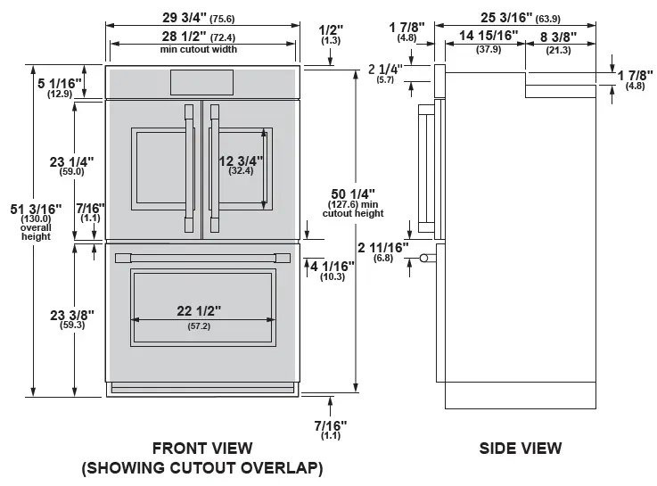 Monogram ZTDX1FPSNSS French Door Electric Convection Double Wall Oven-fig-1