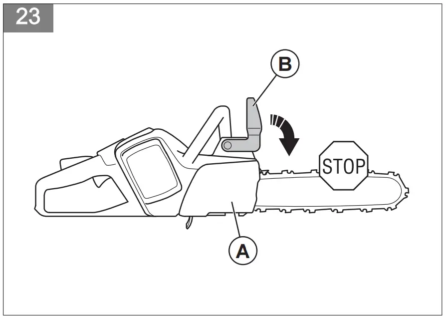 Chain brake and front hand guard