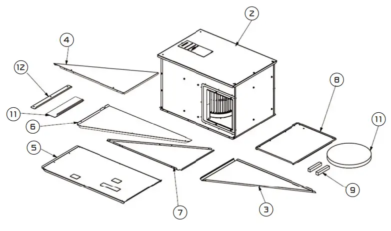 Trane BAYPWRX300 Power Exhaust Kit Foundation Packaged Rooftop Units - Major power