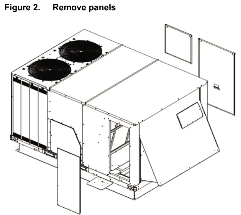 Trane BAYPWRX300 Power Exhaust Kit Foundation Packaged Rooftop Units - Remove panels