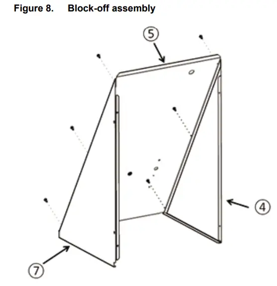 Trane BAYPWRX300 Power Exhaust Kit Foundation Packaged Rooftop Units -assembly