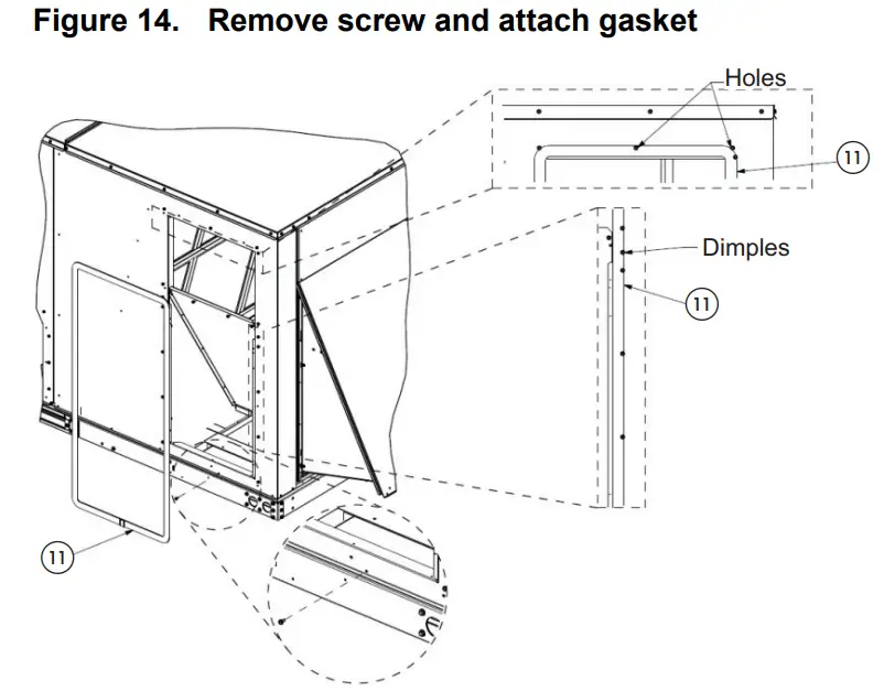 Trane BAYPWRX300 Power Exhaust Kit Foundation Packaged Rooftop Units -gasket