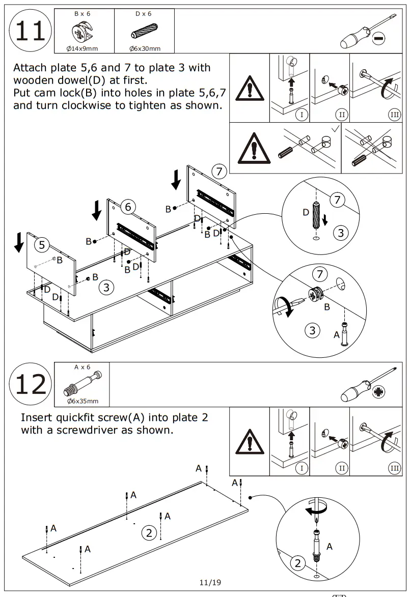 FUFU GAGA LJY KF260075 02 White 6 Drawer Double Dresser - prodc13