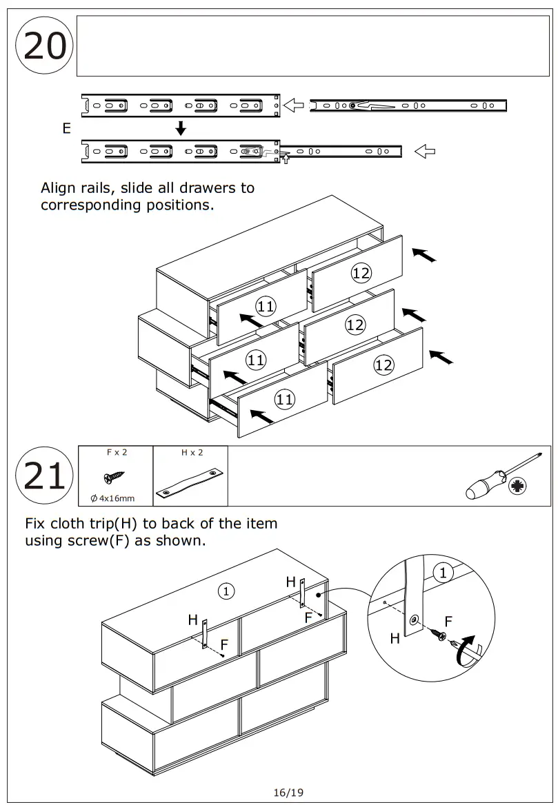 FUFU GAGA LJY KF260075 02 White 6 Drawer Double Dresser - prodc18