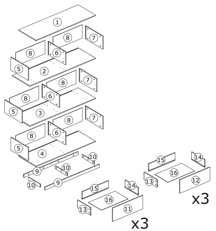 FUFU GAGA LJY KF260075 02 White 6 Drawer Double Dresser - prodc6