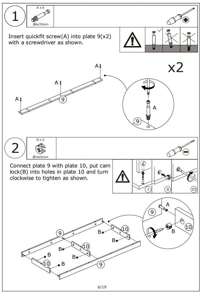 FUFU GAGA LJY KF260075 02 White 6 Drawer Double Dresser - prodc8