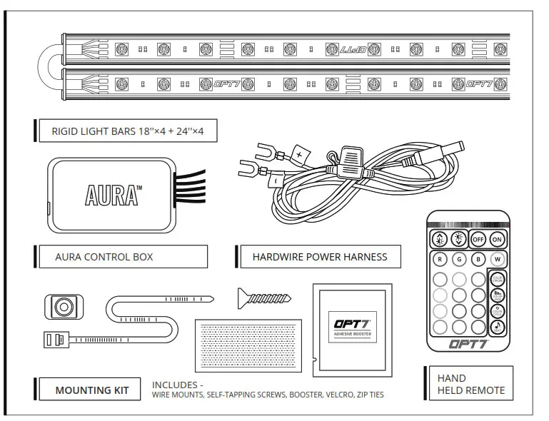 AURA G3 Universal Underbody LED Strips Lighting Kit