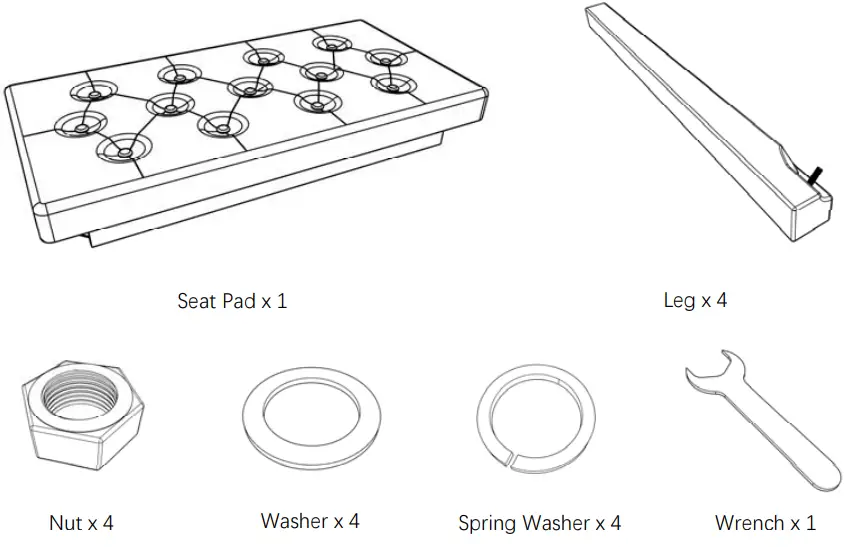 AW-PNB000002 Piano Bench Stool Dual Leather Bench - Package Contents