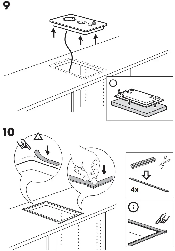 IKEA 905.232.07 LAGAN Gas Hob - Assemble 4