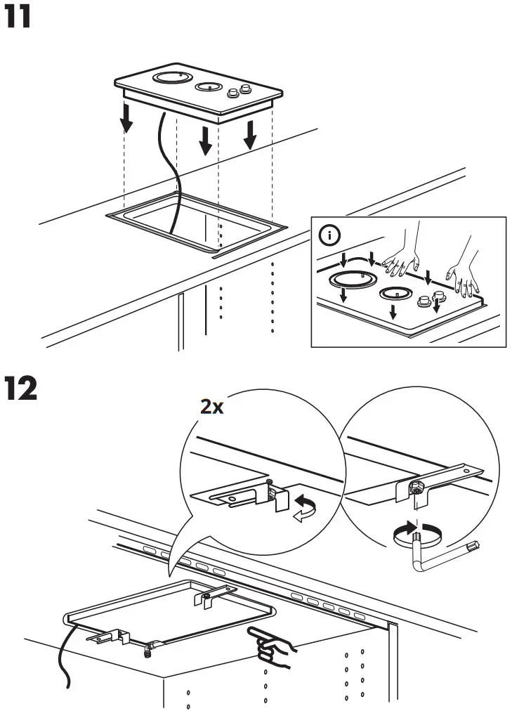 IKEA 905.232.07 LAGAN Gas Hob - Assemble 5