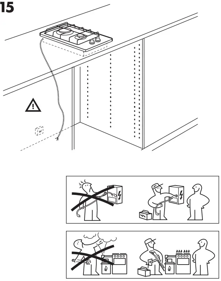 IKEA 905.232.07 LAGAN Gas Hob - Assemble 7