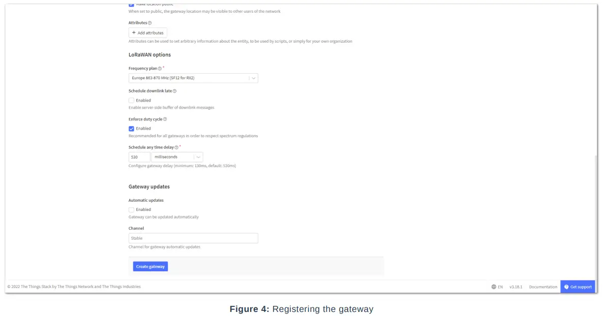 RAK TTNv3 WisGateOS 2 Basics Station - Create gateway