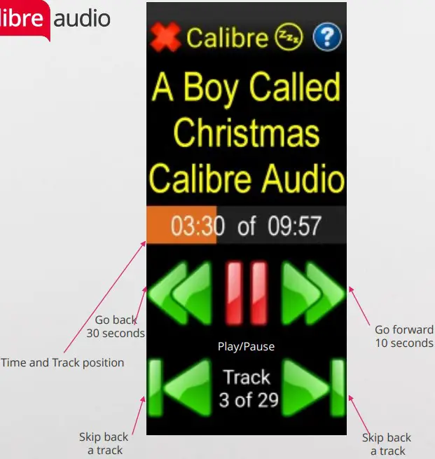Playing an audiobook